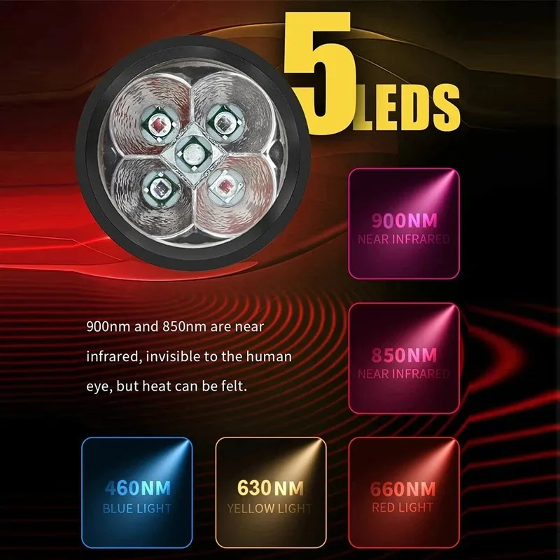 Red Light Therapy Device Cold Sore Canker Sore Treatment Infrared Light Therapy Wand for Mouth Nose Ear Knee Feet Hands Ankle