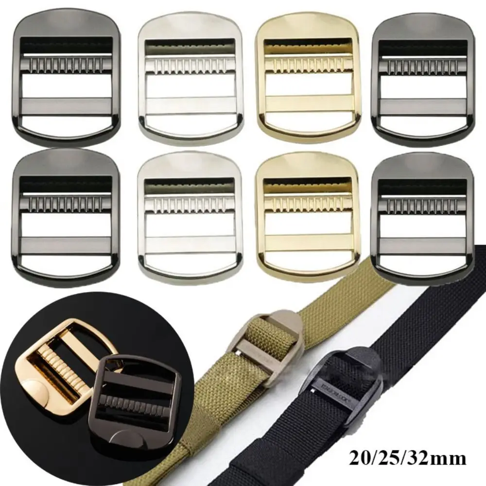 5pcs 20/25/32mm Metal Ladder Lock 3 Colors Metal Slider Adjust Buckles For DIY Backpack Straps
