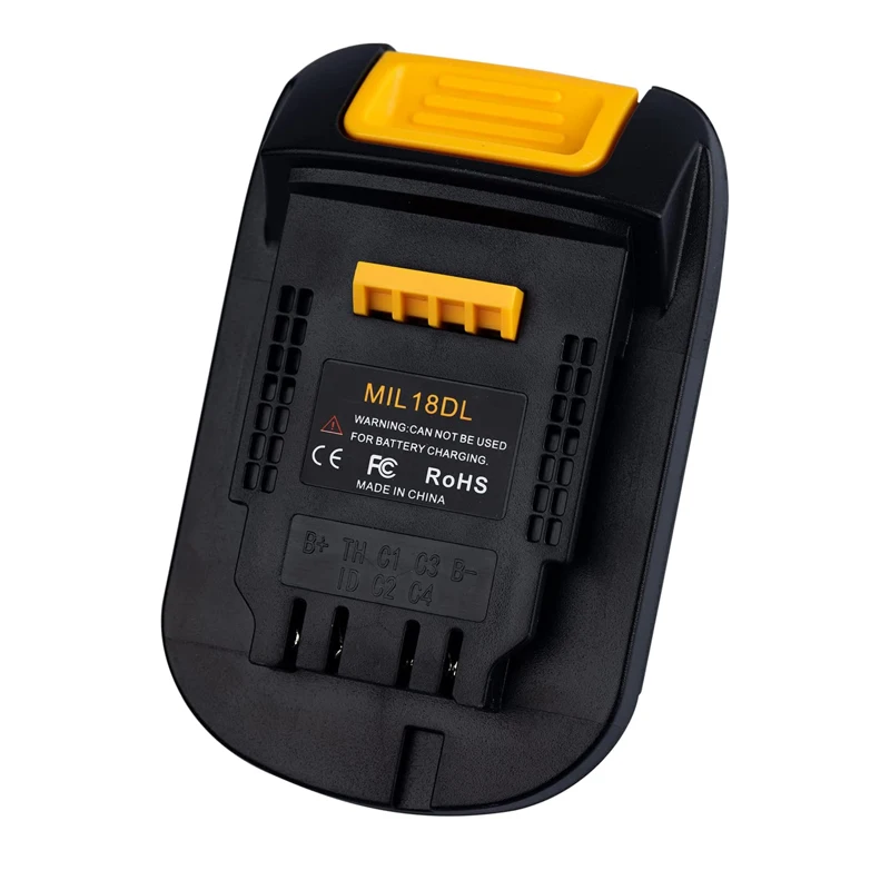 MIL18DL Battery Adapter Converter For Dewalt 18V 20V Li-ion Battery Power Tools for Milwaukee 18V Li-ion Battery Convert battery adapter for dewalt 18v 20v li ion convert to ni cad dcb200 to dewalt 18v nickel battery ni cd battery dca1820