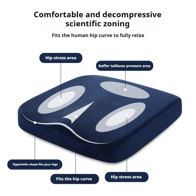 Ergonomic Memory Foam Office Cushion Anti Hemorrhoid Cushion Chair Cushion Tailbone Pillow Car Office Seat Cushion 2