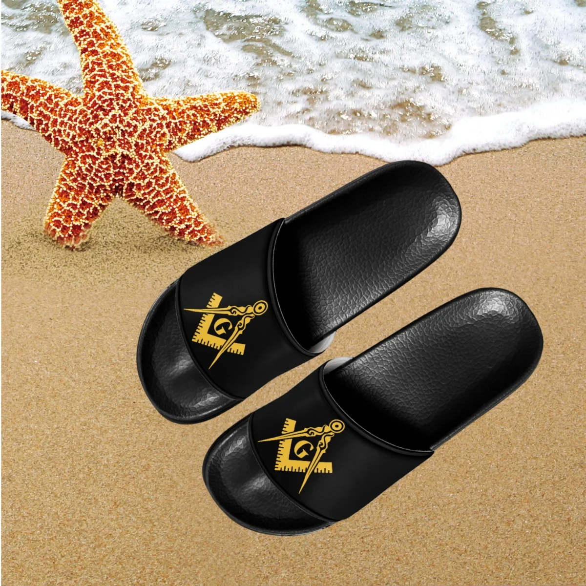 Freemasonry Desgin Print Ladies Slippers Casual Lightweight Pool Slides For Summer Comfortable Wear-Resistant Women Shoes тапки