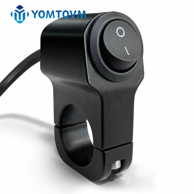 7/8in Motorcycle Handlebar Headlight ON/OFF Switch Light Button