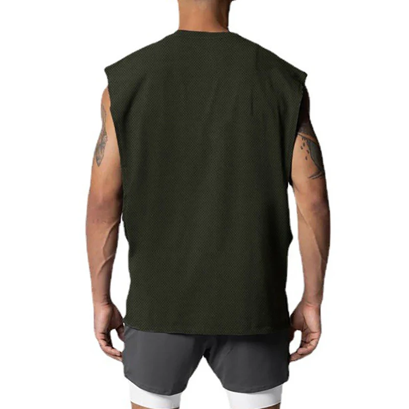 Come with Me If You Want To Lift Arnold Übergroßes, seitlich abgeschnittenes Gym-Tanktop für Herren, Bodybuilding, Fitness, Workout, Muskelweste – Detail 10