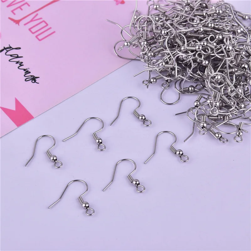 

100/50PCS 22*18mm Stainless steel Acero inoxidable Earring Clasps French Hooks Diy Earring Findings Jewelry Making Accessories