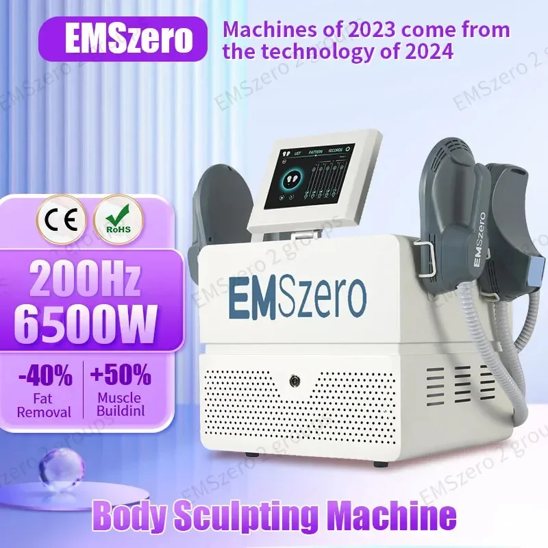 

2024 DLS-EMSlim 6500W Hi-emt+RF EMSZERO Muscle body sculpting Machine with 5 Handles RF Pelvic StimulationPadsOptional salon