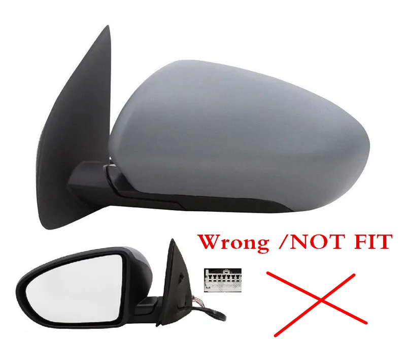 QUARKZMAN Cubierta De Espejo Retrovisor Derecho Para Nissan Qashqai J10 2007-2014 - Negro Brillante - Reemplazo De Tapa De Espejo - Cubiertas De
