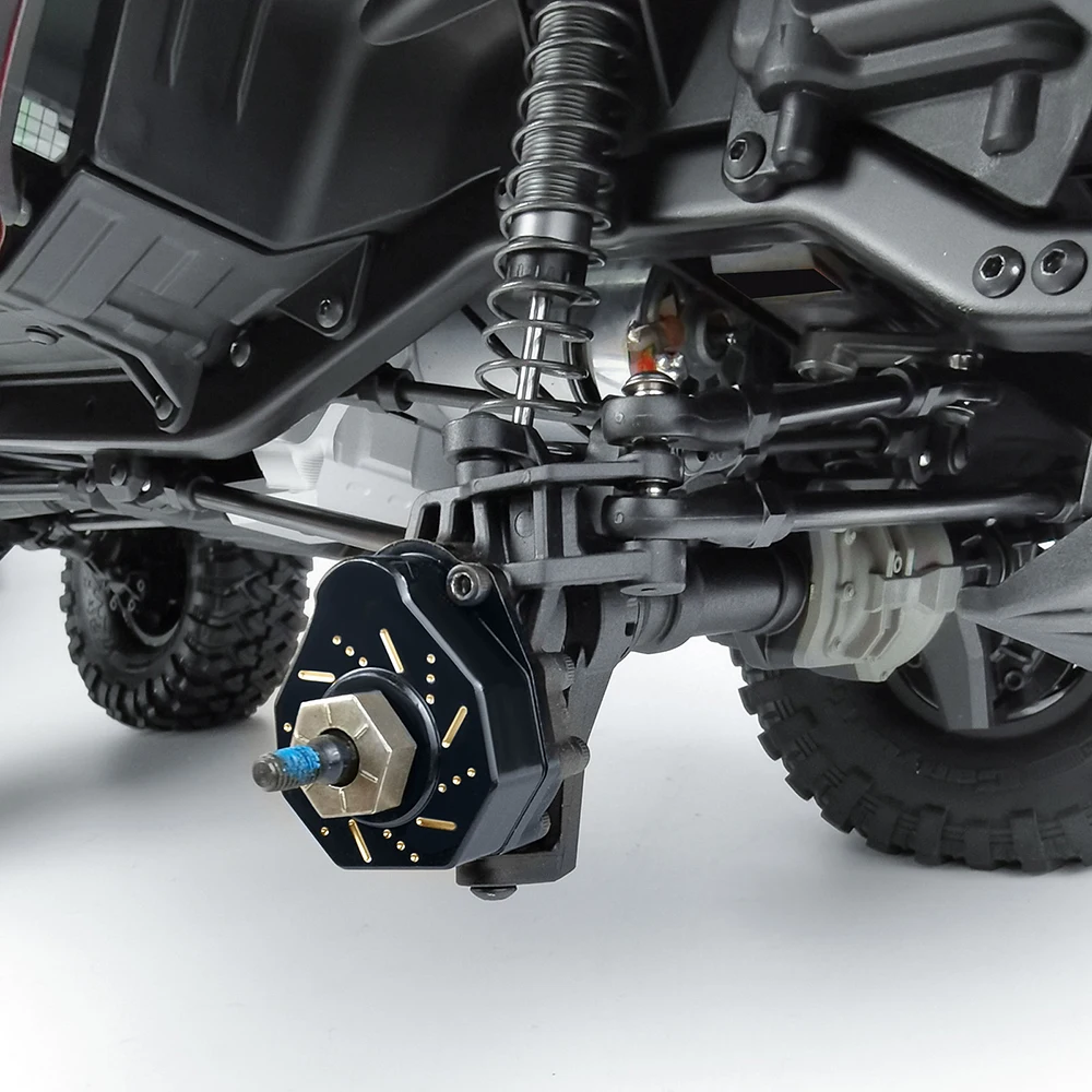 AXSPEED Messing Schwerlast-Gegengewicht Portalantriebsachsgehäuseabdeckung Stoßstangenhalterung für TRX4 1/10 RC Crawler Autoteile – Detail 10