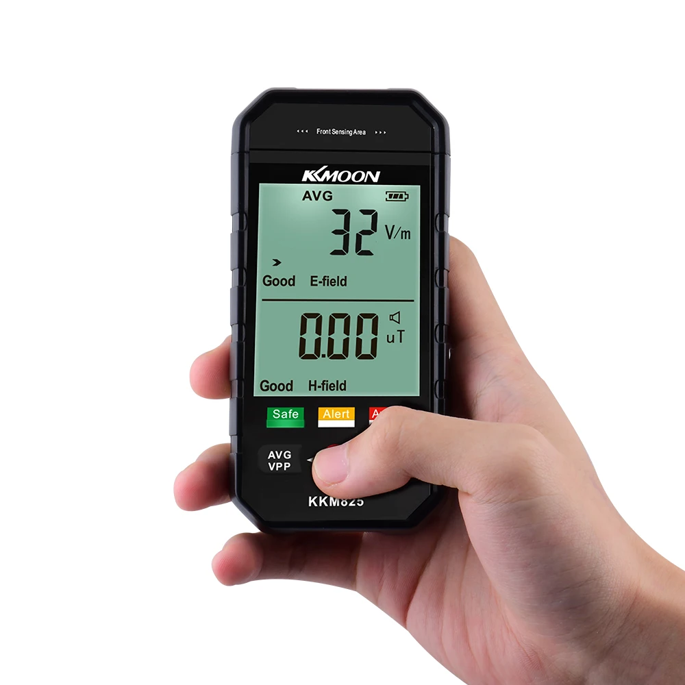 kkm825 Handheld Electromagnetic Radiation Tester Electric Field Magnetics Field Radiation Test Data Hold Sound Light Alarm