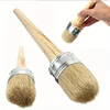 1pc Round Bristle Chalk Oil Paint Painting Wax Wooden Handle Brush Artist 1