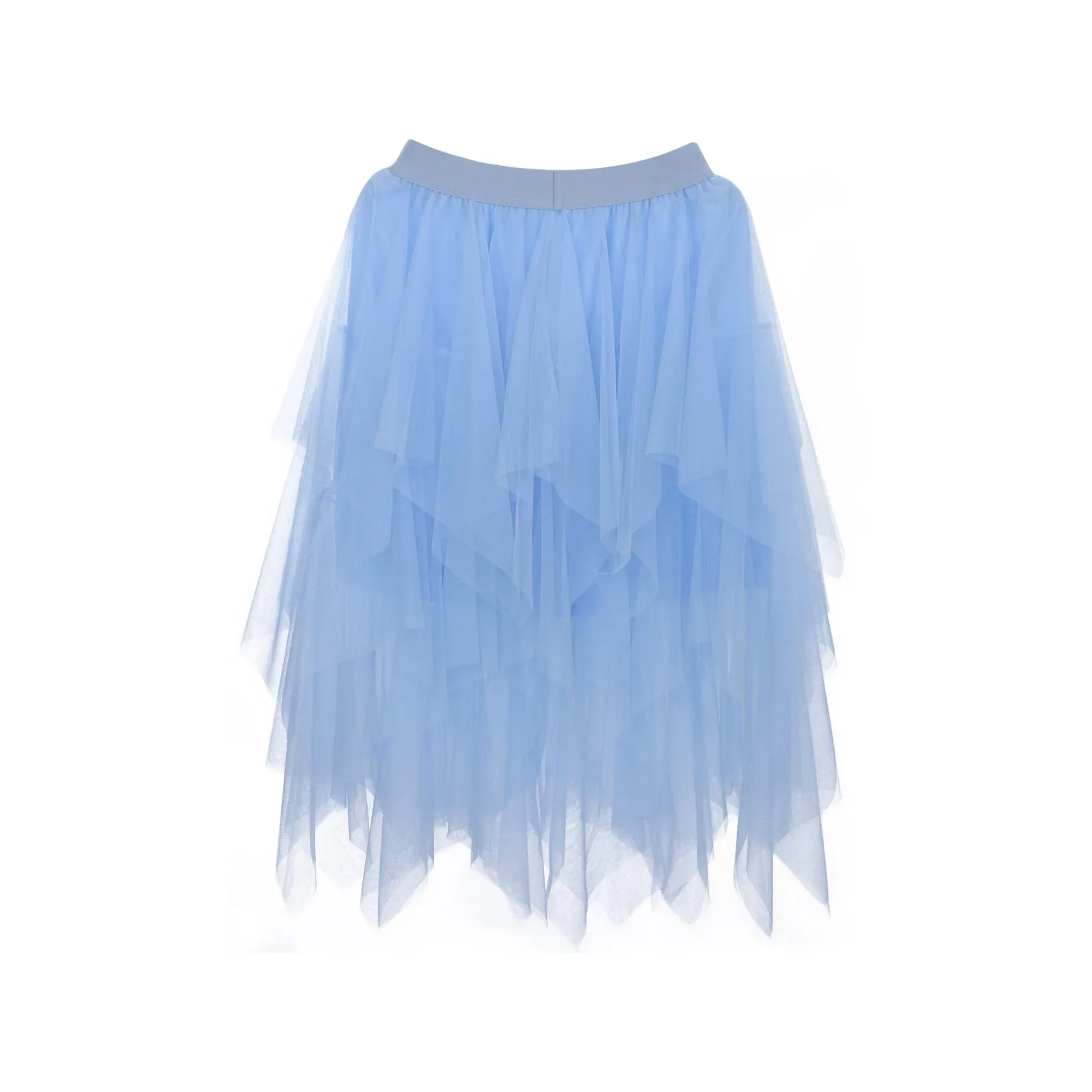 

Solid Color Tulle Skirt for Women Girls Mesh Layered Skirt High Waist Skirt Summer Elastic Waist Skirt Fairy Tutu Skirts