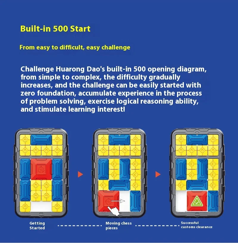 Sliding Puzzle Toy Intelligent Huarongdao Children Adult Puzzle Logic Thinking Game Early Education Exercise Intelligence Toy 2
