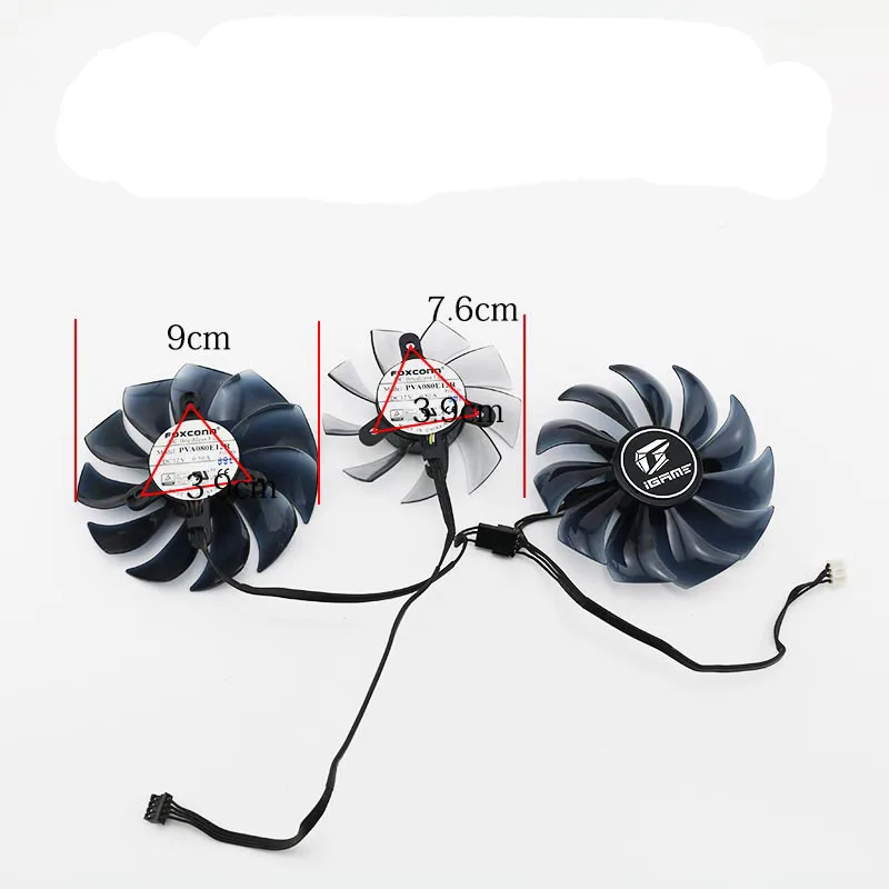 

Вентилятор 3 в 1 для видеокарты GeForce RTX 2060/2070/2080/2080Ti/GTX 1660ti/1660, 75 мм, 85 мм, 4 контакта, 12 В