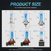 2x 100W H1 H7 H4 H8 H11 9005 HB3 9006 HB4 Car Halogen Fog Light HeadLight DRL HOD Lamp 5000K Dark Blue Glass Replacement Bulb 3