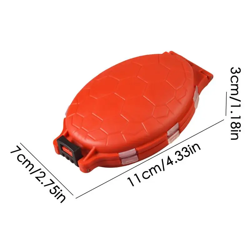 Fishing Tackle Box 12-Grid Fishing Lure Bait Hooks Storage Box Lure Organizer Turtle Shaped Case Tackle Box For Fishing Lures