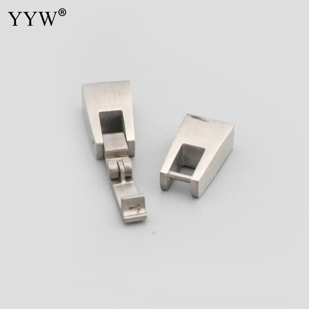 10pcs Brass Fold Over Clasps 1-Hole Stainless Steel Buckles Fastener Clasps Accessories For Bracelet DIY Jewelry Making Supplies