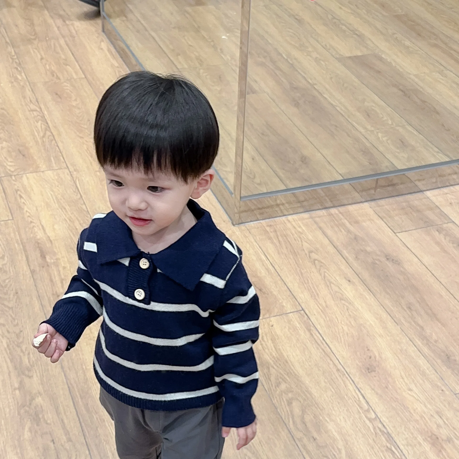 Autumn New Baby Long Sleeve Knit Sweater Winter Warm Polo Collar Sweater For Boys Girls Fashion Infant Striped knit sweater