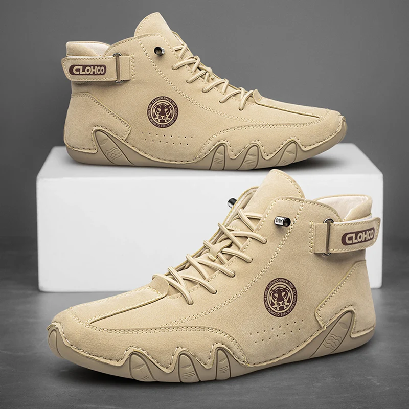 CLOHOO Fashion Men's Wear-resistant Soft Sole Ankle Boots Comfortable Casual Non-Slip Large Size Sneakers for Spring Autumn 47