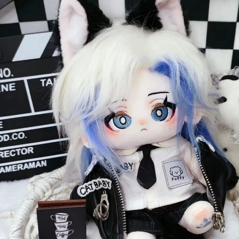 Anime BLUE LOCK White Hair  20cm Plush Dolls Toy Nude Doll Plushie  Cosplay 6225 Kids Gift