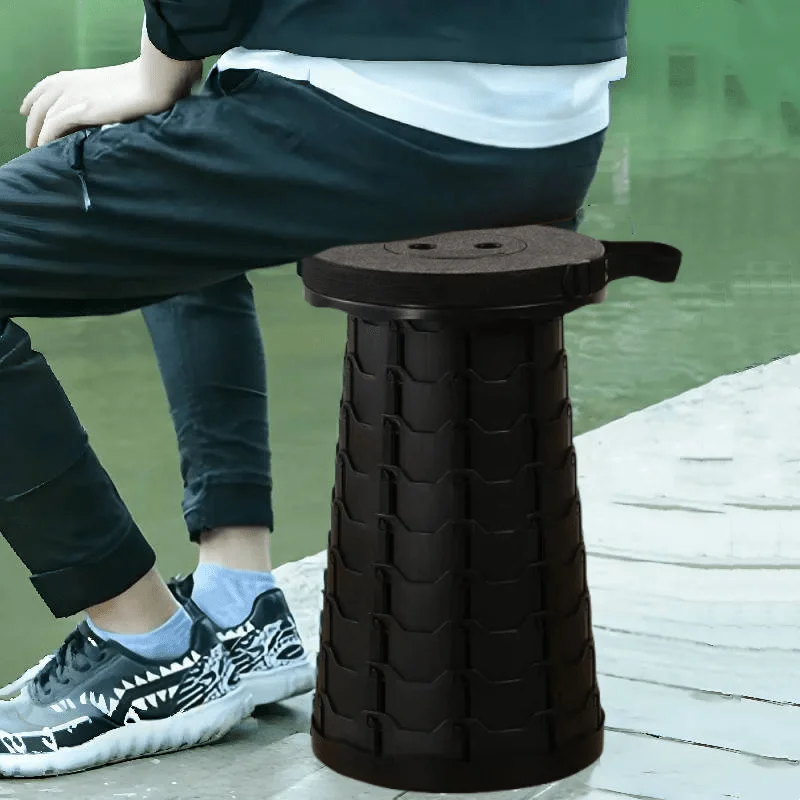 Folding Chair Folding Portable Height Adjustment Outdoor Telescopic Travel Camping Lightweight Plastic Fish Stool Queuing Chair