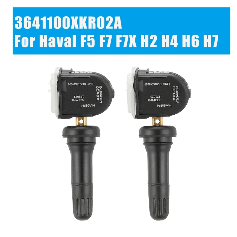 

Датчик контроля давления в шинах TPMS 2 шт., 433 МГц для 2017-2020 Great Wall Haval F5 F7 F7X H7L H2S H4 H6 3641100XKR02A