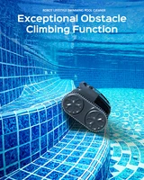 Robot Swimming Pool Cleaner Cordless APP Control Rechargeable Lithium Battery 6400mAh Route Planning for Tiles,PVC,Mosaic,Cement 4