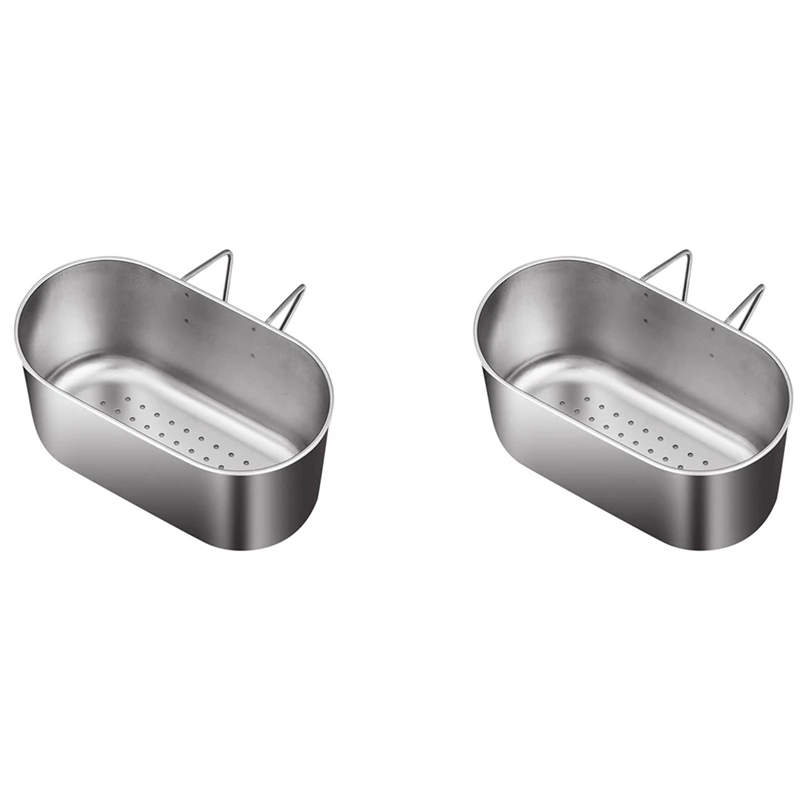 

2X 304 Stainless Steel Kitchen Sink Drain Basket, Dishwashing Sink, Hanging Garbage Water Filter Rack, Filter Rack