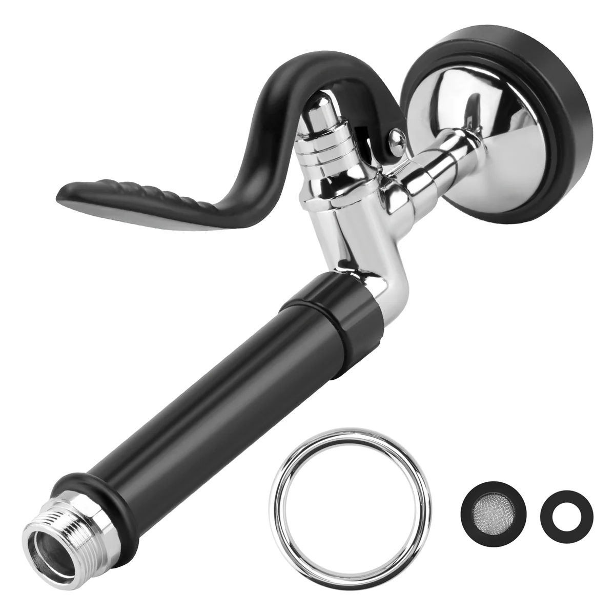 Pre Rinse Sprayer Commercial Kitchen Faucet Parts Chrome Finished (Black) DY