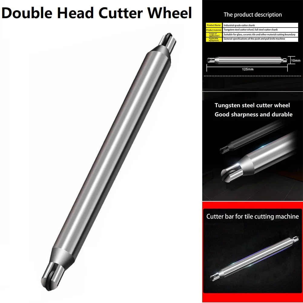 Brand New Durable Practical Tile Cutter Replacement Wheel Scoring Double Head Hand Parts Porcelain Replacement Silver bgtec hex shank diamond finger bits 10 15 20 25mm milling crown polishing hole saw granite ceramic porcelain hand drill tile