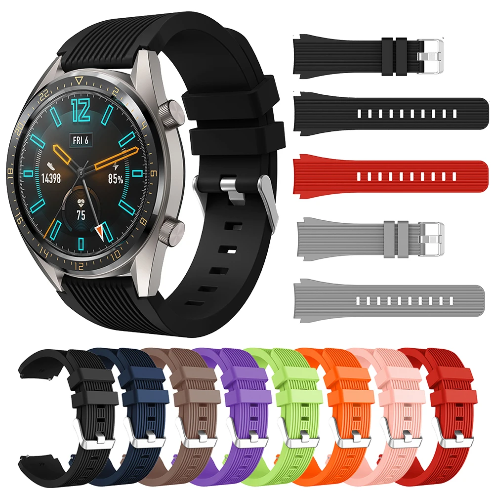 Ремешок силиконовый для Huawei Watch GT сменный Браслет Samsung Galaxy 46 мм/Gear S3 Frontier Classic 22 мм |