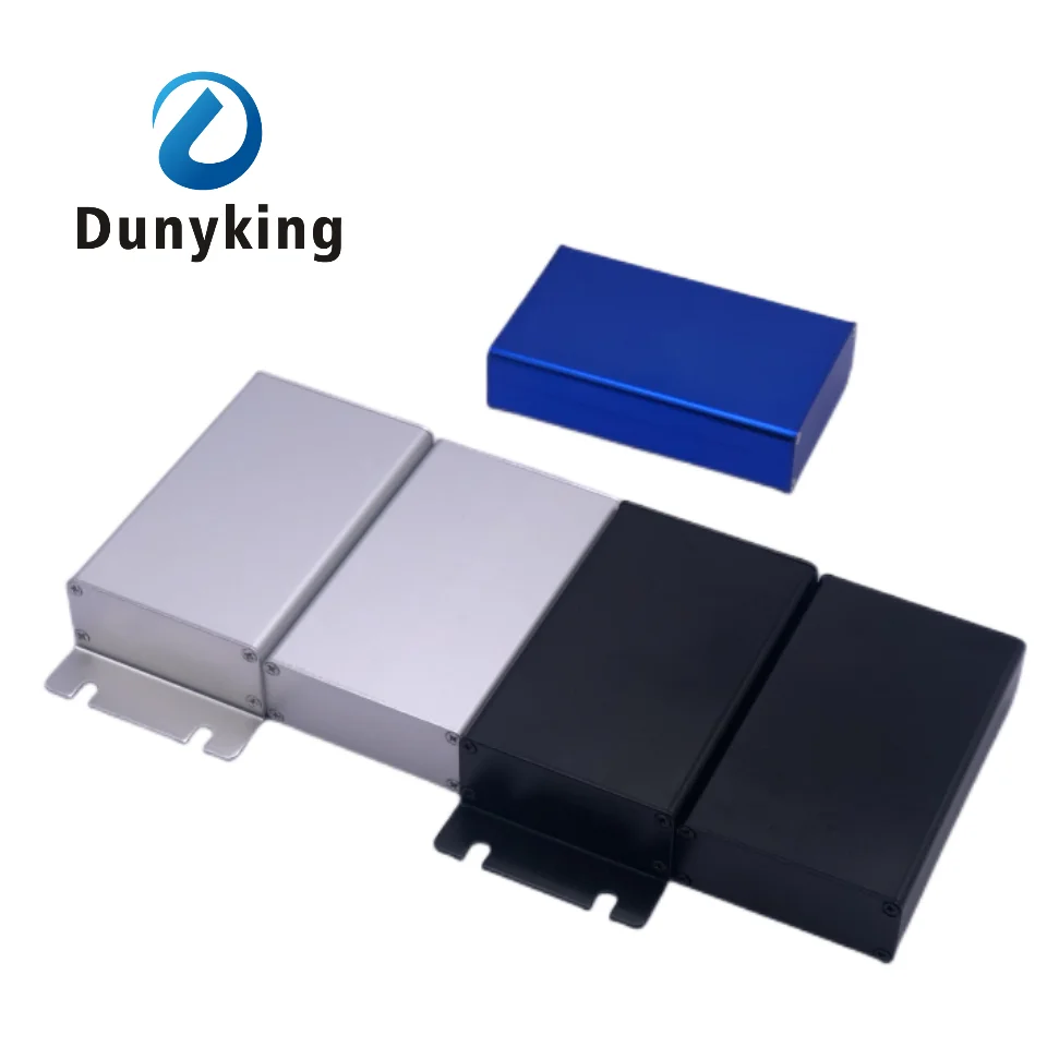 알루미늄 PCB 악기 상자 인클로저 전자 프로젝트 케이스 패널 나사 DIY 내장 그루브 실버 블랙 블루 80x50x20mm