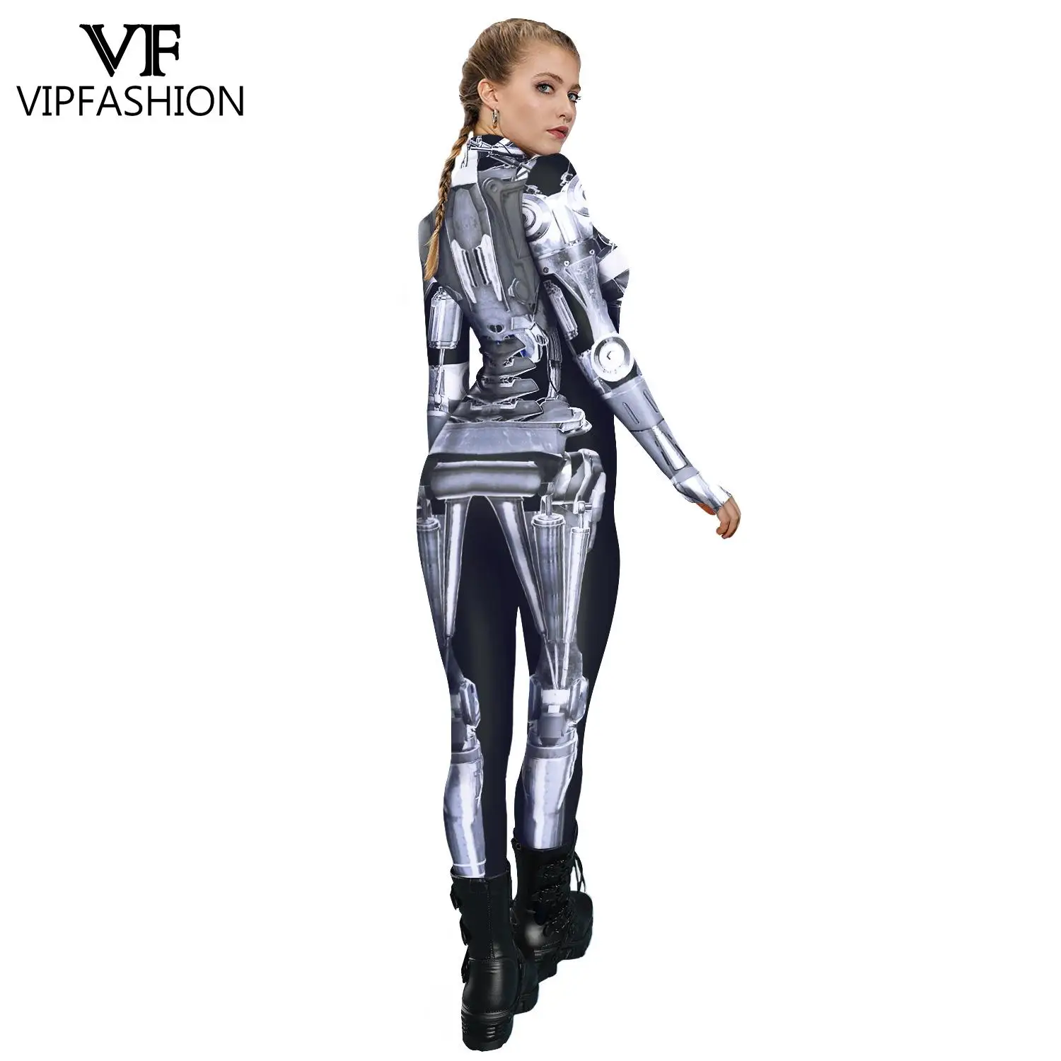 Koongso Herren Roboter Skelett Halloween Kostüm Overall