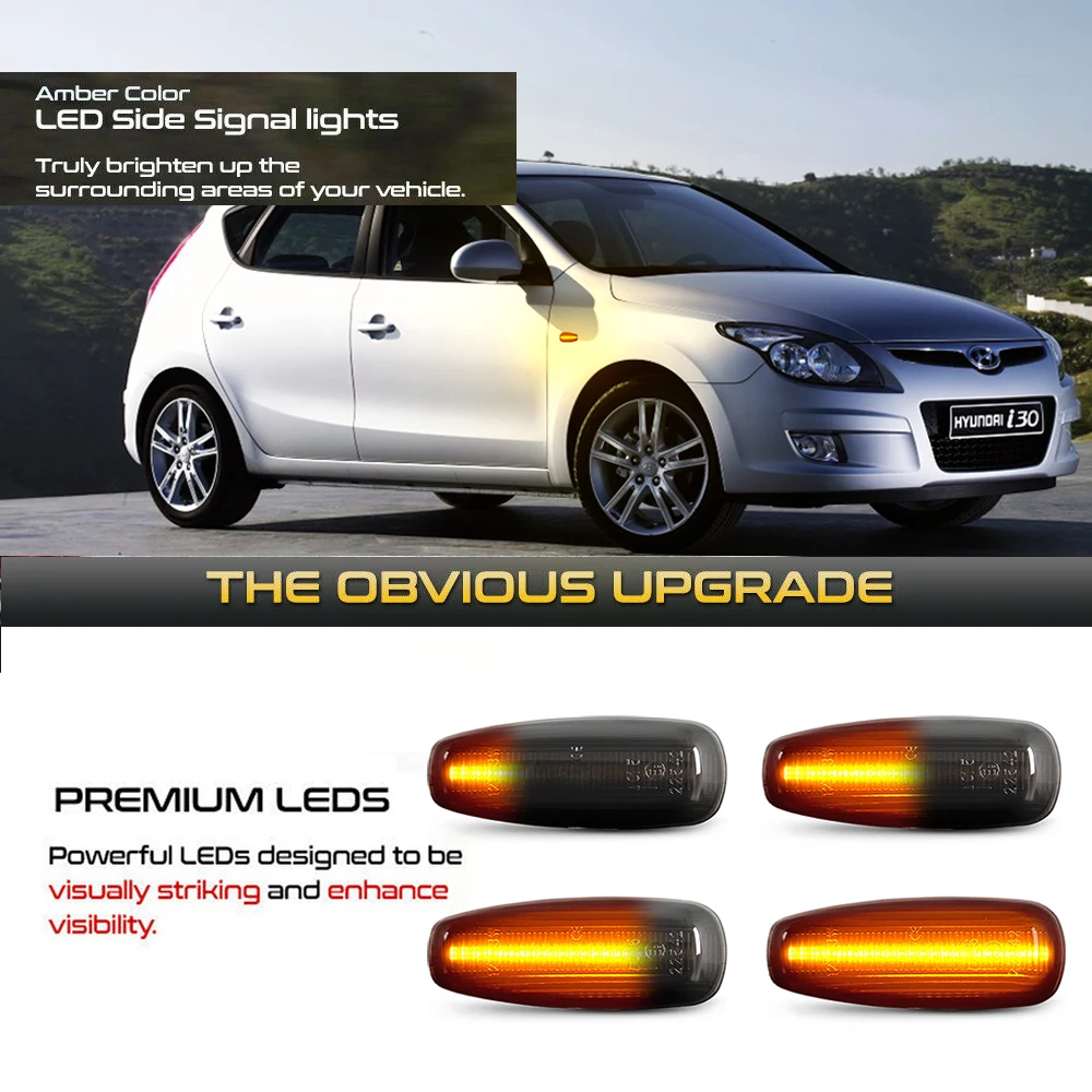 LED Dynamic Side Marker Light Turn Signal Lamps For Hyundai i30 CW FD Grandeur TG Avante Elantra Touring KIA Ceed Carens Rondo