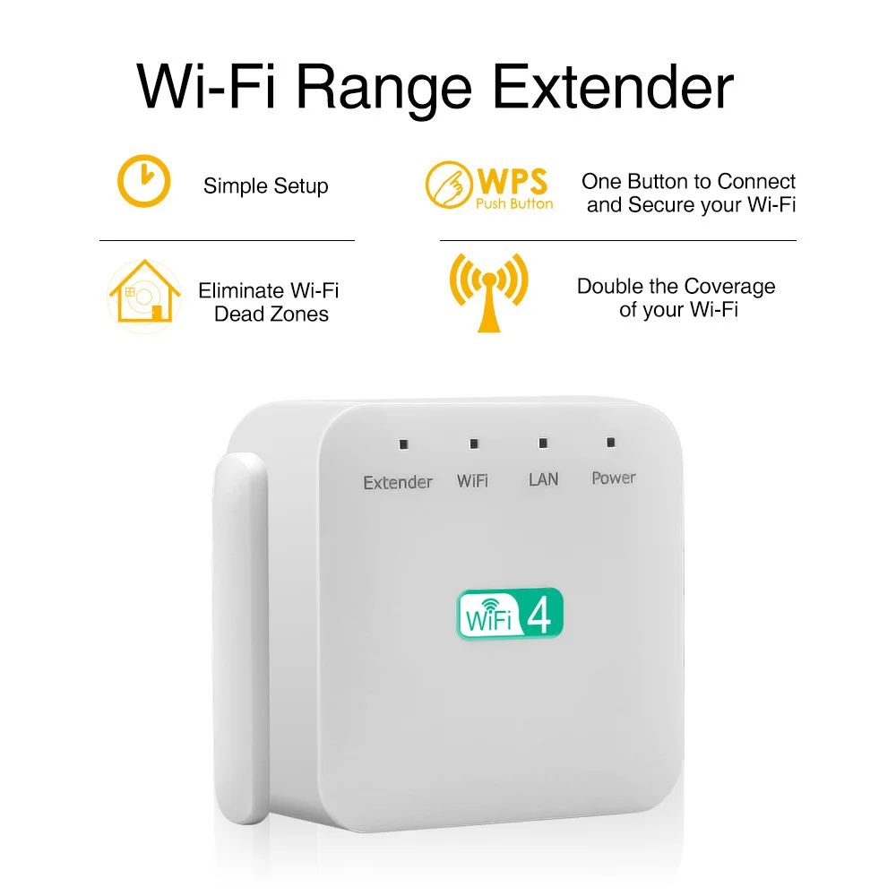 Wifi Router Extender Segnale 2.4G Wifi Ad Alta Velocità 300Mbps Ripetitore Wireless Mini Wi-Fi Booster Home Office