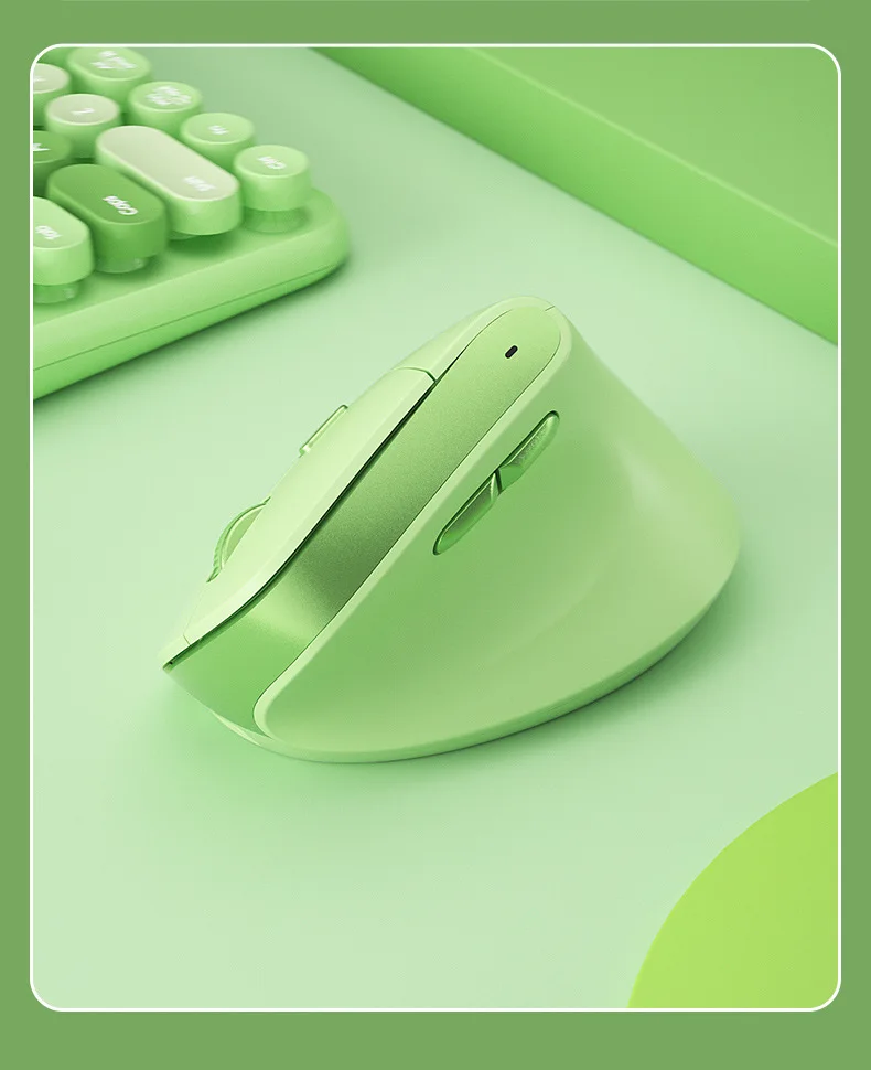 Mouse vertical ergonômico, 2400 DPI, Mouses silenciosos