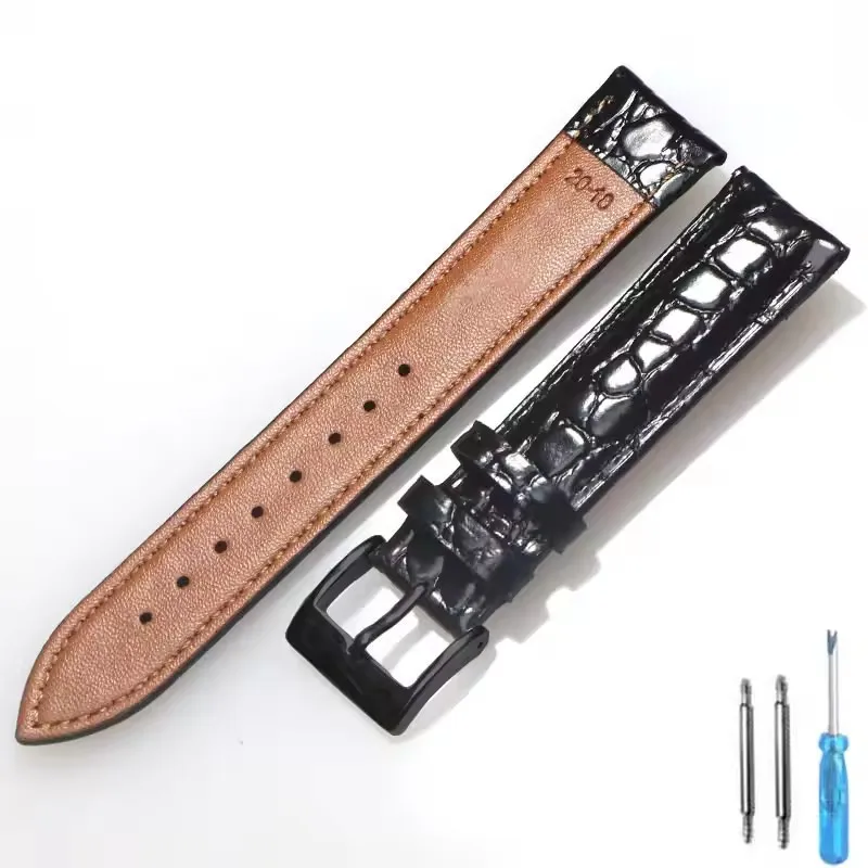 Elegant Leather Pin Buckle Watch Strap