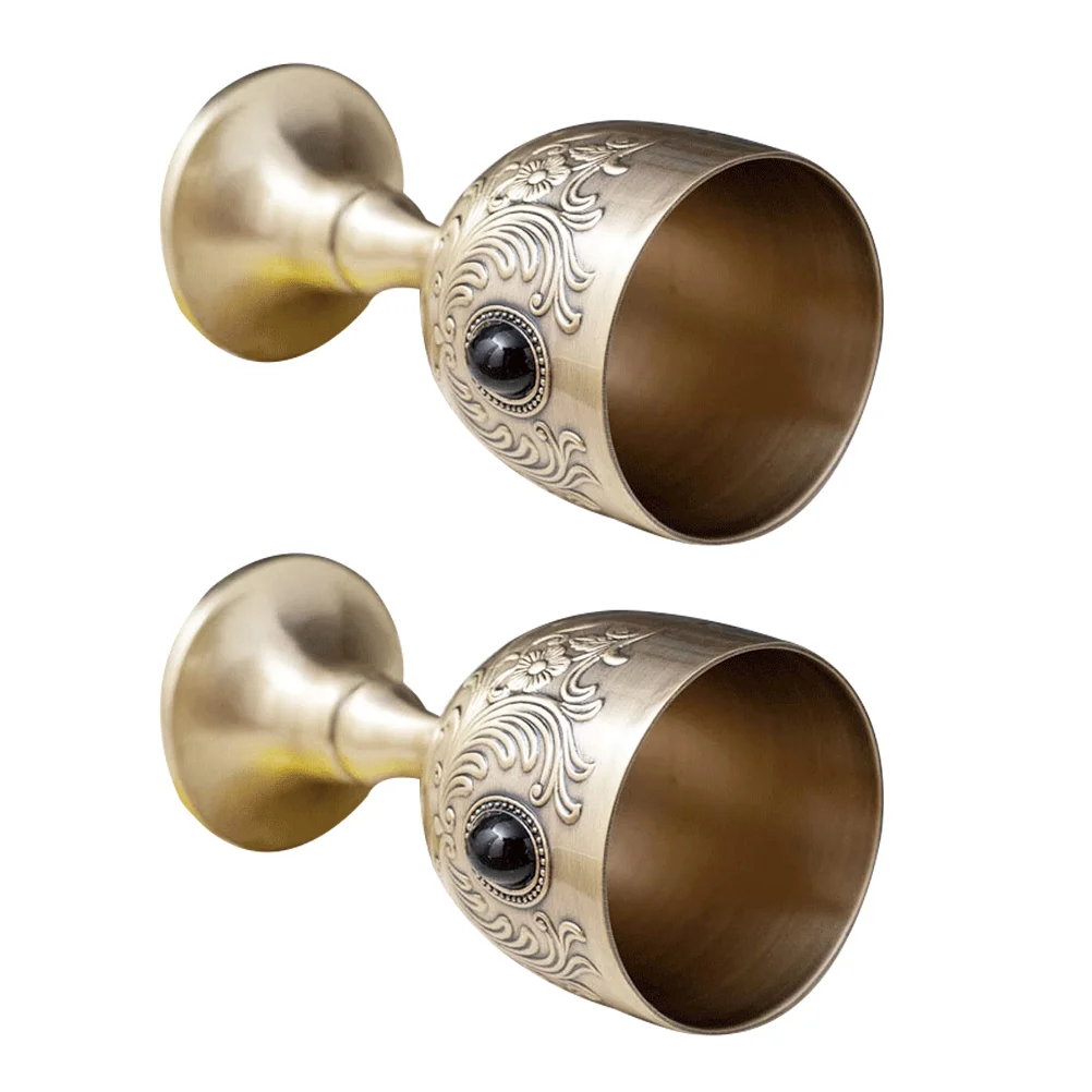 

2Pcs Metal Cup Cup Unique Mini Cup Cup Red Chalice