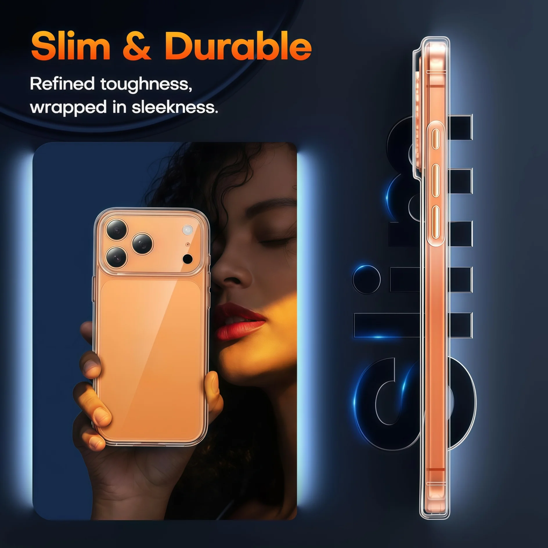 Crystal Clear TPU Shockproof Protective Case with Anti-Blue Screen Protector