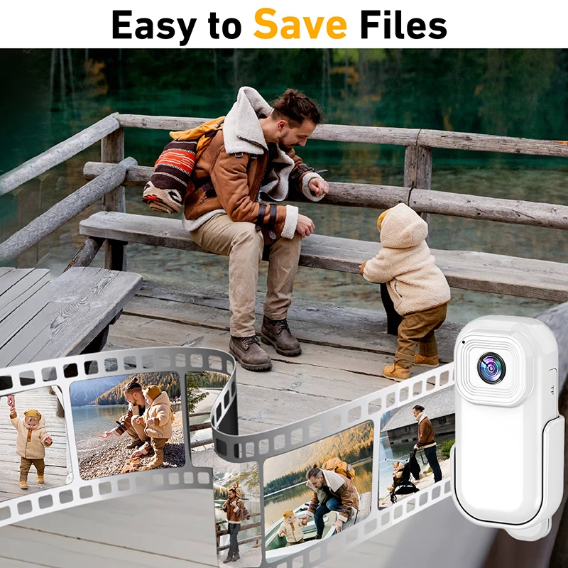 HD 1080P Portable Body Camera Circle Recording Back Clip Action Cam WiFi Video Recording Pocket Camera Handheld Cycling Recorder