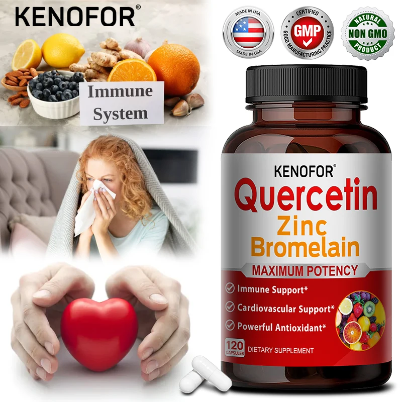 QuercetinZincBromelainCapsulesSeasonalSupportImmunitySkin
