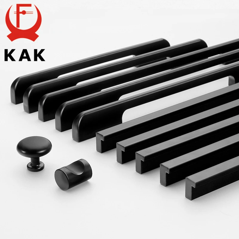 Furniture Handles KAK Fashion Hidden Cabinet Aluminum Alloy Kitchen Cupboard Pulls Drawer Knobs Room Door Hardware