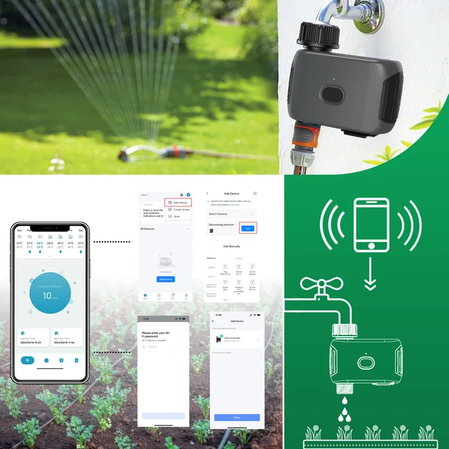 WiFi Smart Irrigation Garden Sprinkler Timer Water Valve Irrigation Timer Smart Watering System WIFIWiFi Smart Irrig Water Timer 4