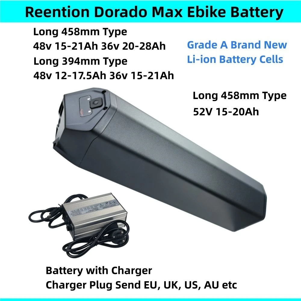 Reention Dorado Max 48V 52V 15.6Ah 16Ah 18Ah 20Ah 21Ah Fat Tire Batteria Per Bici Elettrica Ariel Rider X-Class Ncm Magnum E-Bike