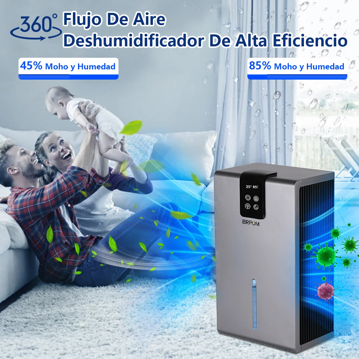 Compact Home Dehumidifier for Bathroom and RV