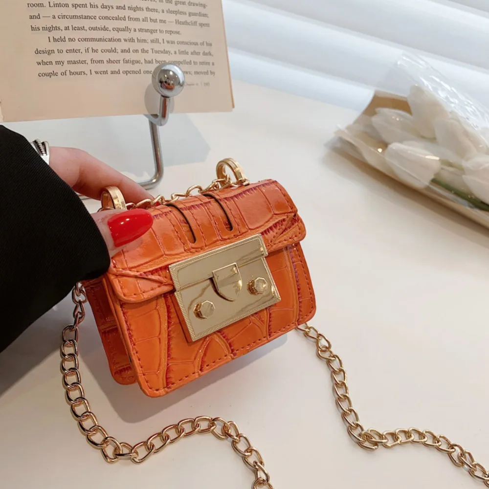 Korean Style PU Mini Handbags Woman Chain Crossbody Bag Shoulder Bag