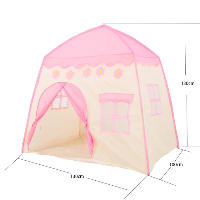 1.3M Portable Children's Play Tent Princess House Castle Children Play House Castle Foldable Tent for Girls Boy Room Decoration 4