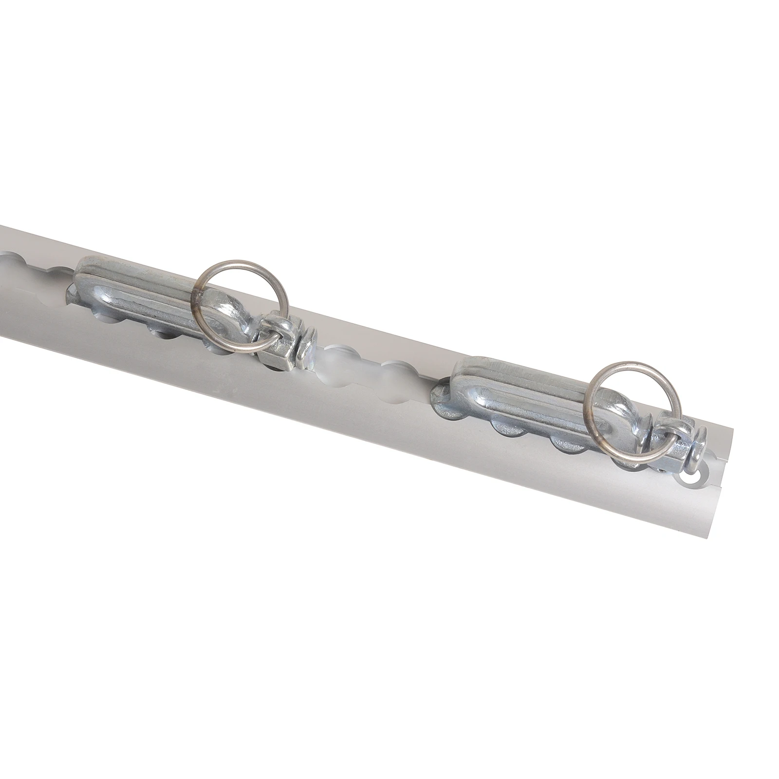 Tie down belts 2PCS L-Track Double Stud Tie Down Fitting Trailer Cargo End Ring Bolt Tie Down Anchor Point Rail Loading Securing Tools