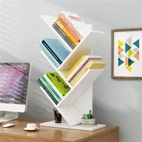 Desktop Tree-shaped bookshelf Livingroom multi-layer simple floor-standing fishbone bookcase bedroom Storage Kitchen Organizer 1