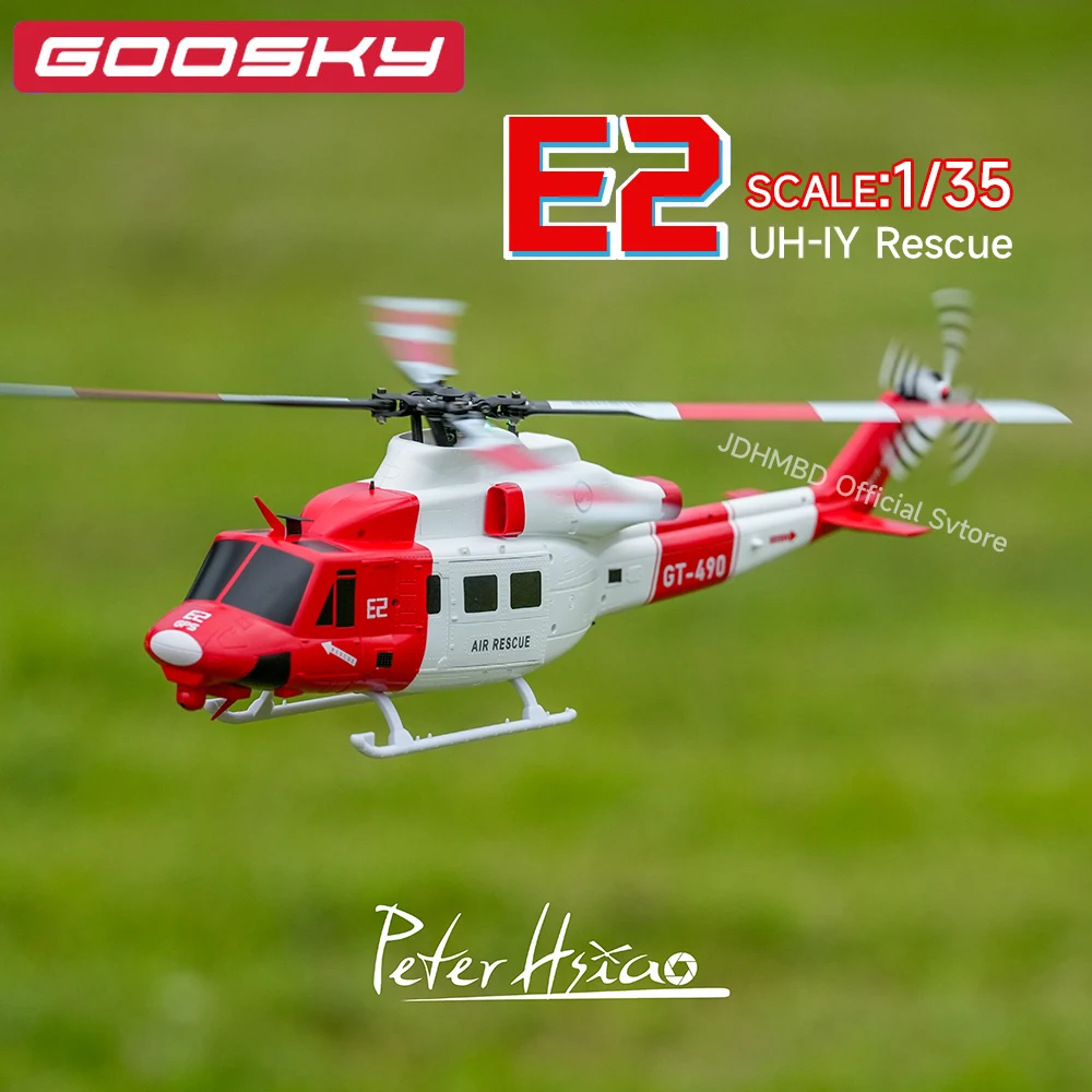 NEW GOOSKY E2 RC Helicopter 1:35 UH-1Y Scale 2.4G 6CH Dual