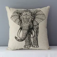 cushion home decorative pillows elephant kola elk printed animals pillowcase 45x45cm Housse de coussin without core 1