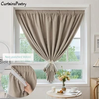 Punch Free Blackout Curtain No-punch Adhesive Easy to Install Portable Insulated Window Curtain for Bedroom Dorm Living Room 1Pc 1
